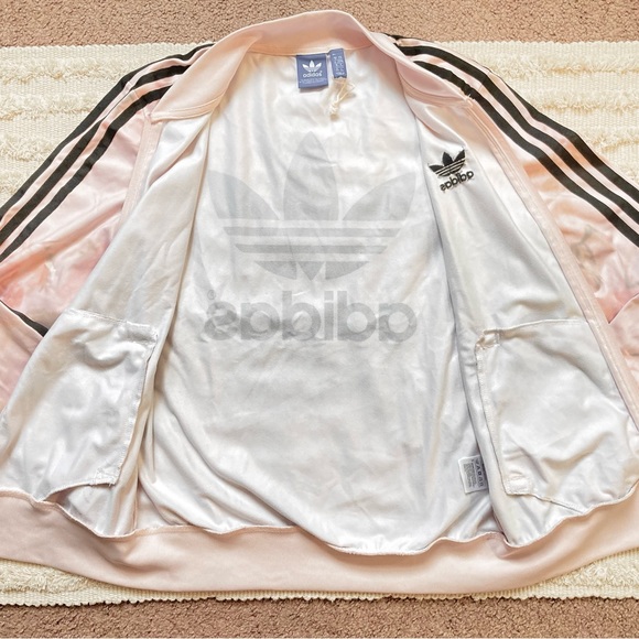 Adidas Originals Pastel Pink Floral Trefoil Track Jacket - Picture 5 of 7